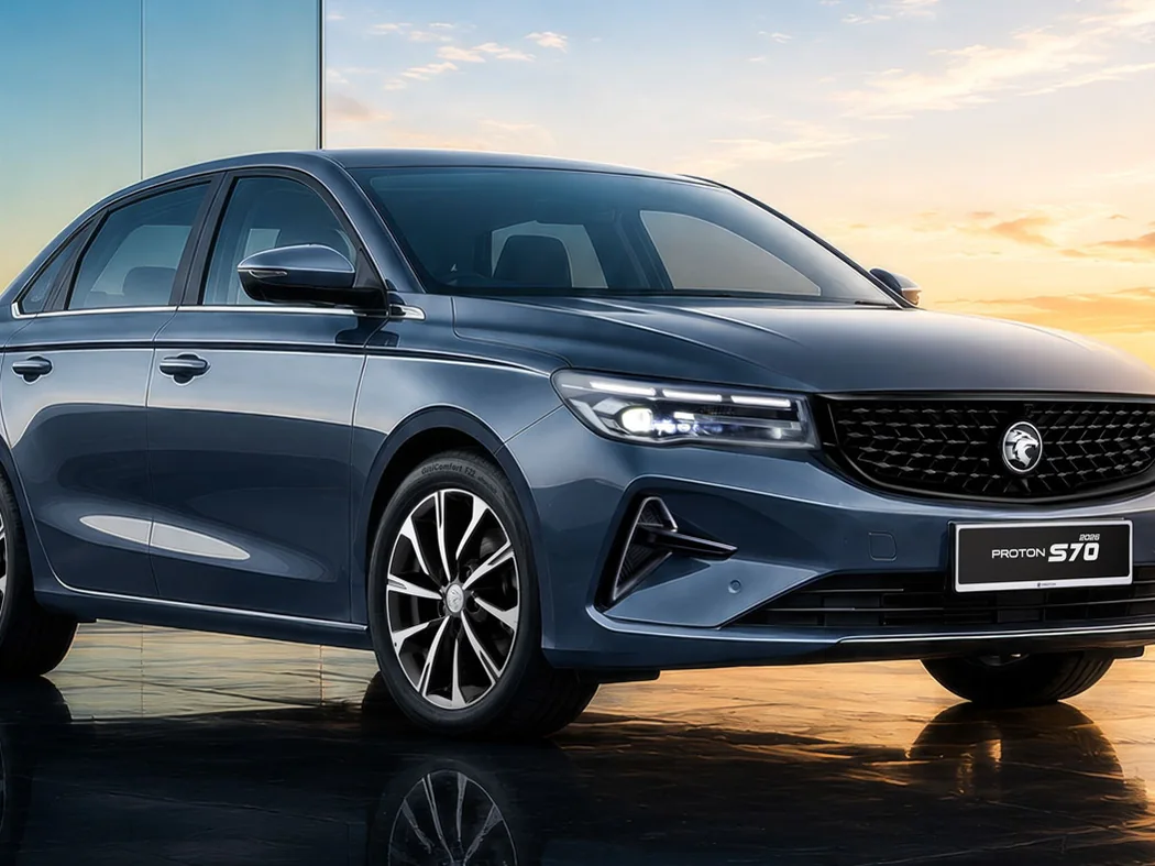 Proton S70 Lite 2026 — key visual rasmi varian 1.5 Lite (Marine Blue)